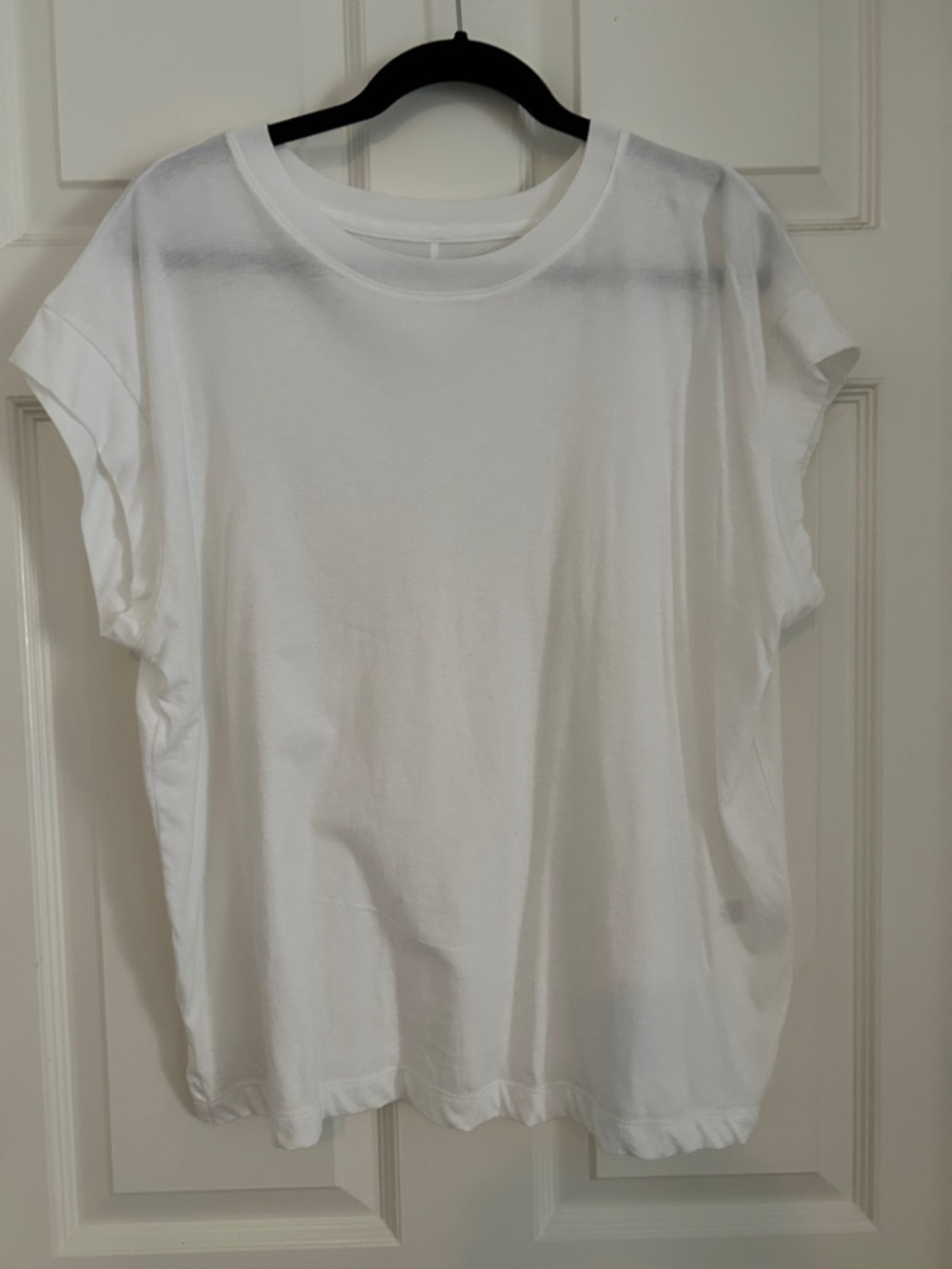 a new day White Short Sleeve Crewneck Women's Tee split sides